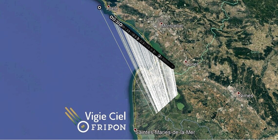 Bolide au dessus du Gard le 17 juin à 22h25m UTC